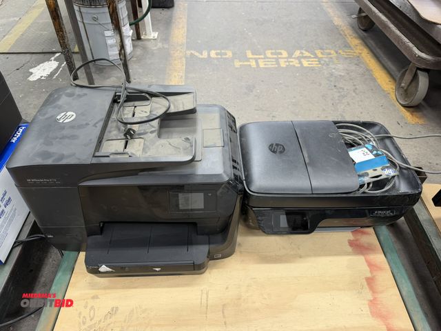 Lot 1-17556 - Lot of 2 HP printers, includes (1) OfficeJet Pro 8710, and (1) OfficeJet 3830.