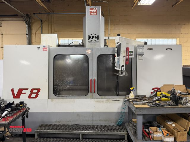Lot 1-11010 - (1) 1999 Haas, model VF8, vertical machining center, with 36" x 64" T-slotted table, 5000 RPM, Cat 5...
