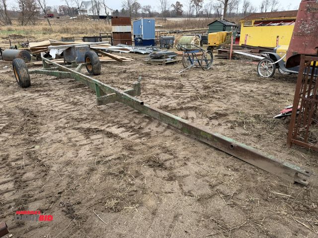 Lot 1-3003 - (1) Finnermans, model unknown, approx. 26' long header cart with an approx. 78" wide axle, (27" tall...