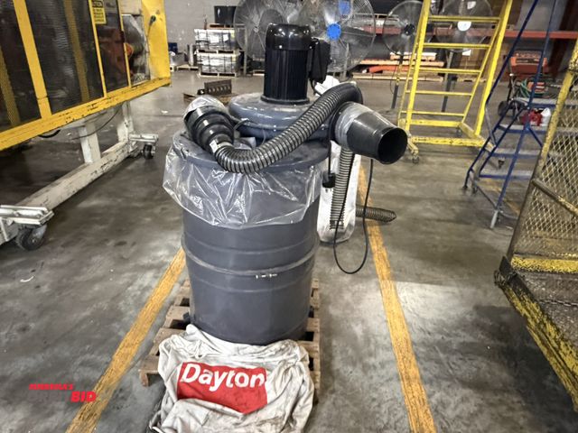 Lot 1-15764 - (1) Dayton 2-stage dust collector 55 gallon drum top, model 3AA17B, 1.5 HP, 115/230V single phase.