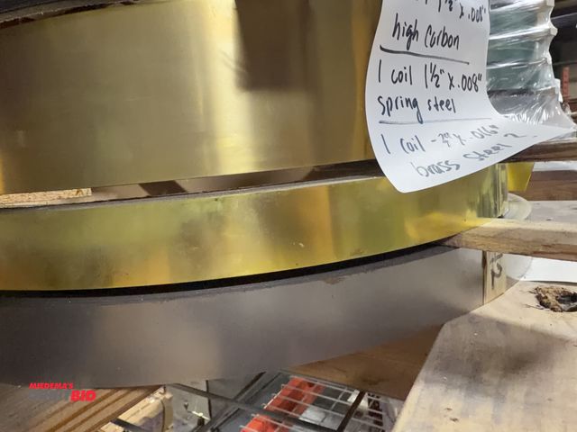 Lot 1-18690 - Lot of 4 assorted aluminum coils, includes (1) 1 3/8" x .010" high brass, (1) 1.5" x .008" high carb...