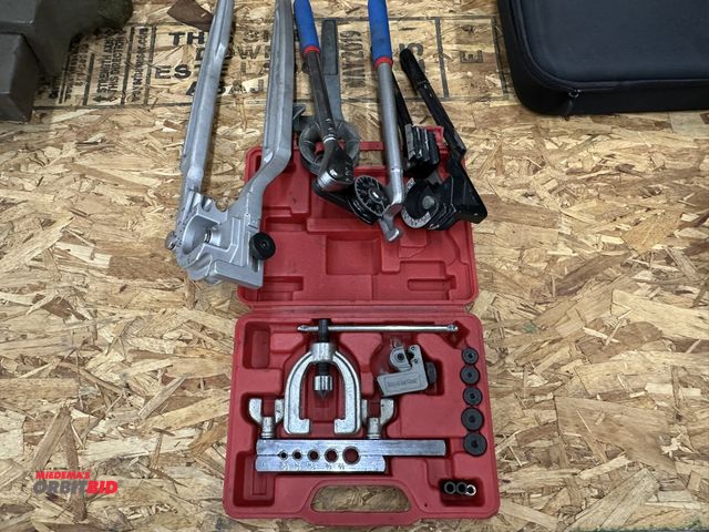 Lot 1-554 - (1) ATD Double flaring tool kit, model ATD-5463, and assorted tube benders.