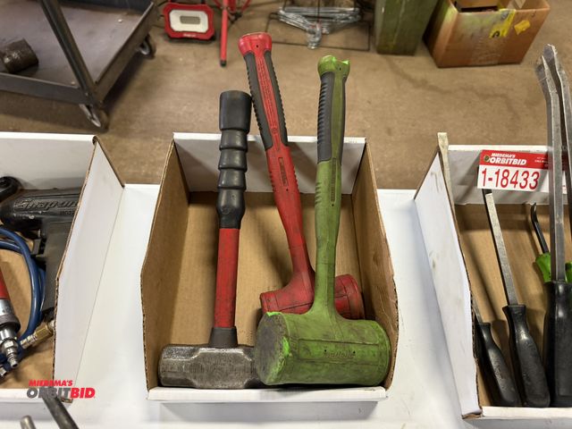 Lot 1-18434 - Lot including (1) Snap-On, model HBFE56, dead blow hammer, (1) Snap-On, model HBFE48, dead blow hamm...