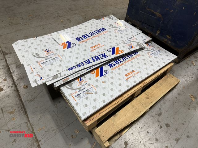 Lot 1-18789 - Lot of Hongwang stainless steel mirror TI-Gold, SUS304, 14" x 48" sheets with protective film.