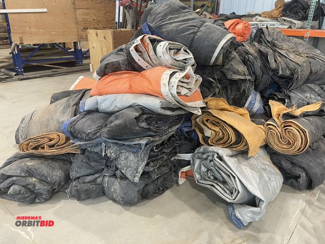 Lot 1-18790 - Large lot of assorted insulated concrete blankets, various conditions, sizes, and brands, winning bi...