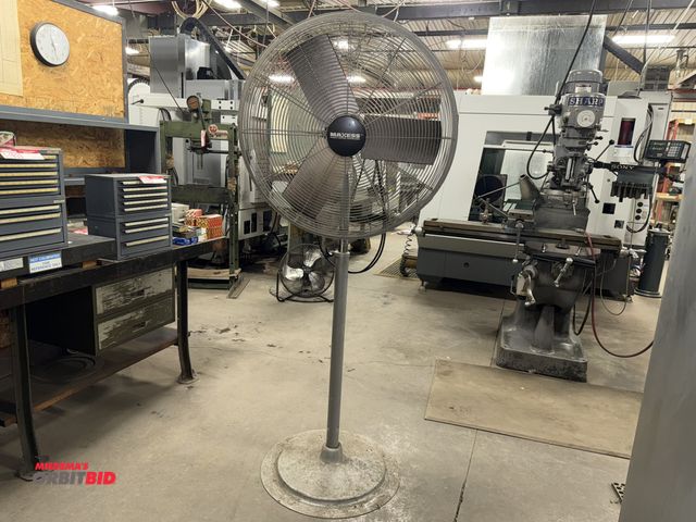 Lot 1-1936 - (1) Maxess, part #CED4046, 32" diameter, 3-blade, adjustable height shop fan, 120V with 1/4 HP elect...