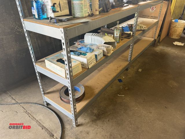 Lot 1-18768 - Lot of (2) 48" width x 36" height x 18" depth rivet lock shelving units, contents not included.