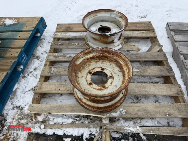 Lot 1-11686 - Lot of (2) 5-bolt rims, 13.5" diameter, 7" from inside of bead to inside of bead.