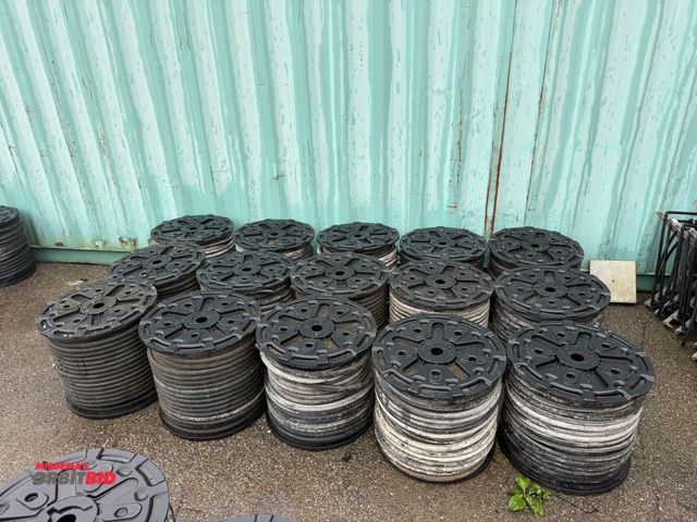 Lot 1-18721 - Lot of (15) approx. 500' spools (some less/some more) of heavy duty rubber hose, 1" outside diameter...