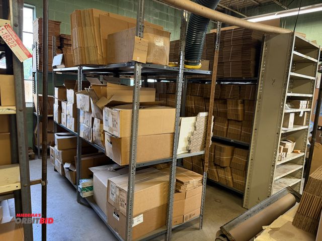 Lot 1-18823 - Lot including (1) 36" width x 81" height x 12" depth bolt-together steel shelving unit, with (4) 48"...