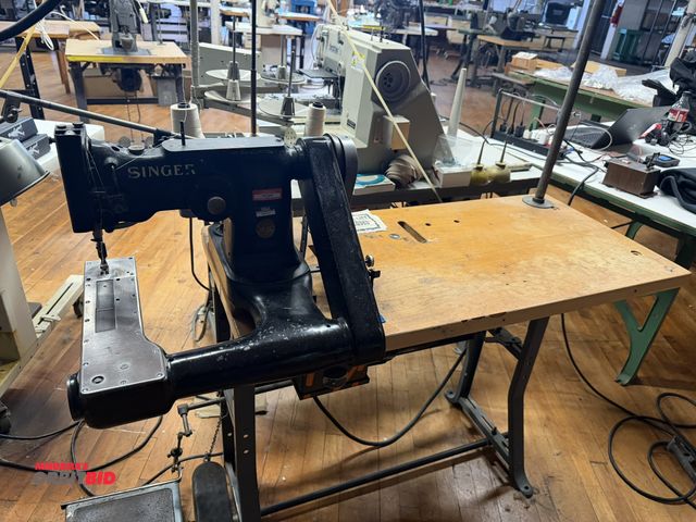 Lot 1-4650 - (1) Singer, model 135W1, S/N W837671, sewing machine with power table, 3 phase, foot pedal operation...
