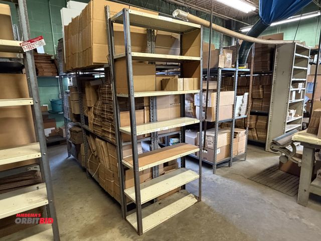 Lot 1-18822 - Lot including (1) 36" width x 81" height x 12" depth bolt-together steel shelving unit, with (4) 48"...