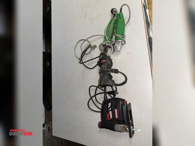 Lot 1-4790 - (1) Craftsman jigsaw, (1) RotoZip roto saw, (2) electric rotary cloth cutters.