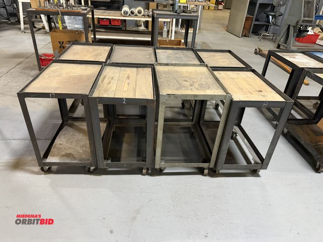 Lot 1-18951 - Lot of (8) 24" x 16" shop carts.