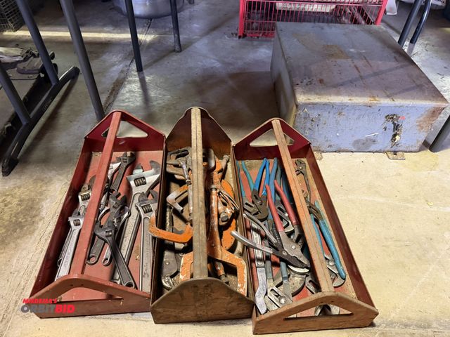 Lot 1-12319 - Lot of assorted channel locks, vise grips, and adjustable wrenches.