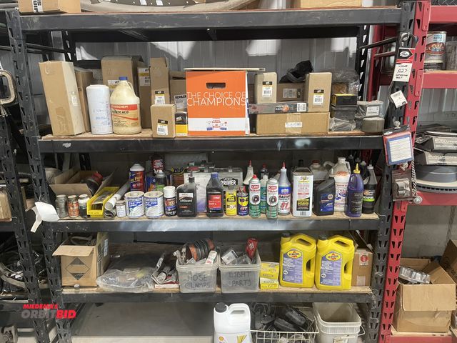 Lot 1-18763 - Large lot of assorted air filters, fuel filters, assorted oils, (2) 1.3 gallon bottles of 2-cycle Sn...