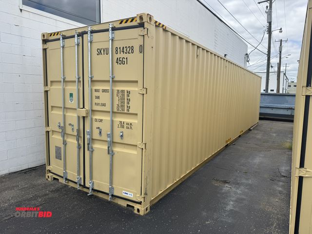 Lot 1-16721 - (1) 40' long x 8' wide x 9' 6" tall heavy duty steel shipping container, manufactured in 2023, Conte...