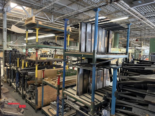 Lot 1-17168 - Lot of approx. (25) various stackable drying stand, and carts, full of wood and metal drying hangers...