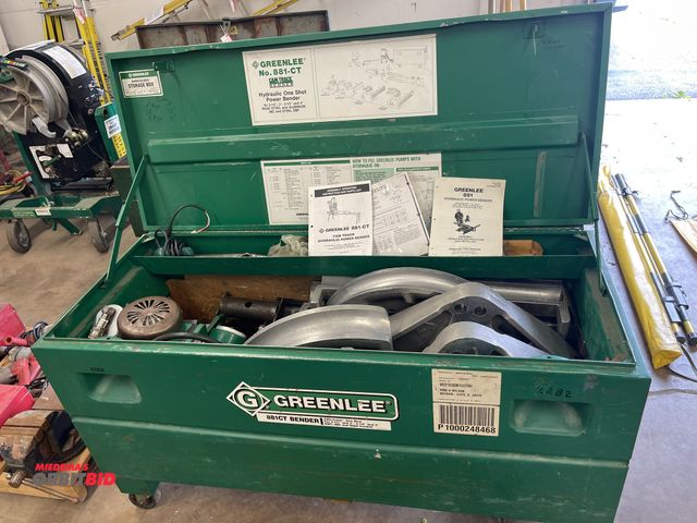 Lot 1-6112 - (1) Greenlee, model 881-CT, hydraulic 1-shot power bender for 2.5" through 4" ridgid steel, appears ...