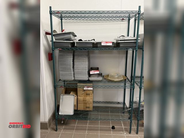 Lot 1-11138 - (1) 47" width x 75" height x 24" depth Metro rack with 4 adjustable height shelves.