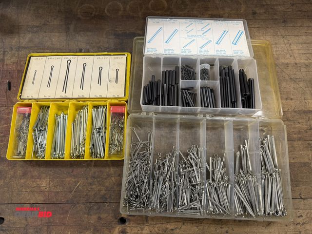 Lot 1-1970 - Lot including (1) partial plastic container of Precision 12925 roll pin assortment set, and (2) plas...