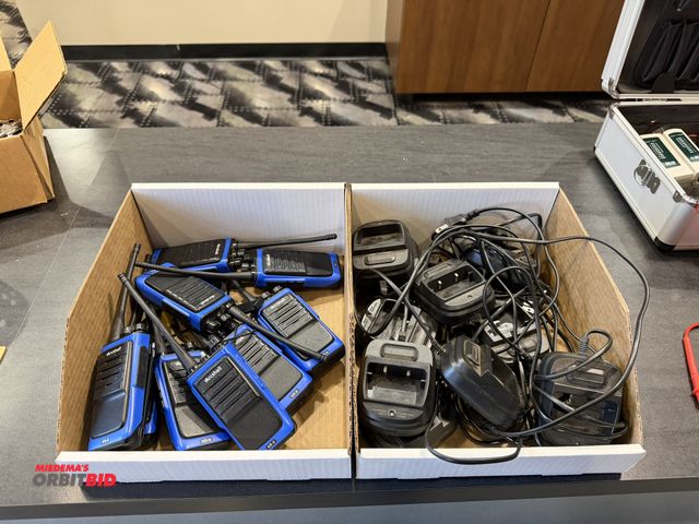 Lot 1-11276 - (9) Arcshell, model AR-6, walkie-talkies, includes charging stations.