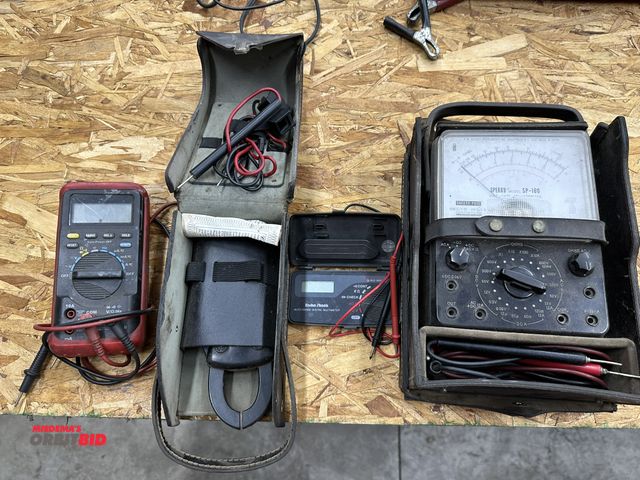 Lot 1-549 - Lot of assorted vintage automotive testing equipment, includes (1) Sperry, model SP-160, milliammete...