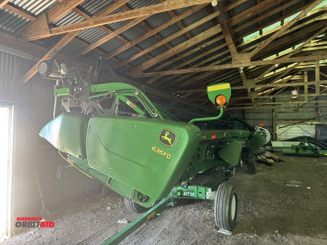 Lot 1-18133 - (1) John Deere 635 FD, 35' wide draper head with air reel, S/N 1H0635FDPC0745968, does not include c...