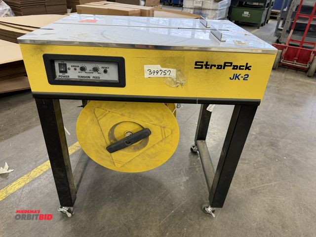 Lot 1-17375 - (1) Strapack, model JK-2B, 110V, single phase banding strap machine, S/N 15007752-705, with stainles...