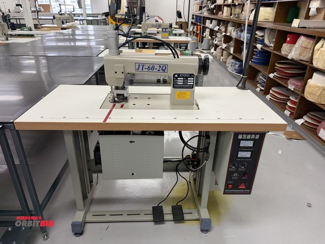 Lot 1-4879 - (1) 2021 Futan Ultrasonic sewing machine, model JT-60-2Q, 220V, with power table (47 1/4" x 21.5" x ...