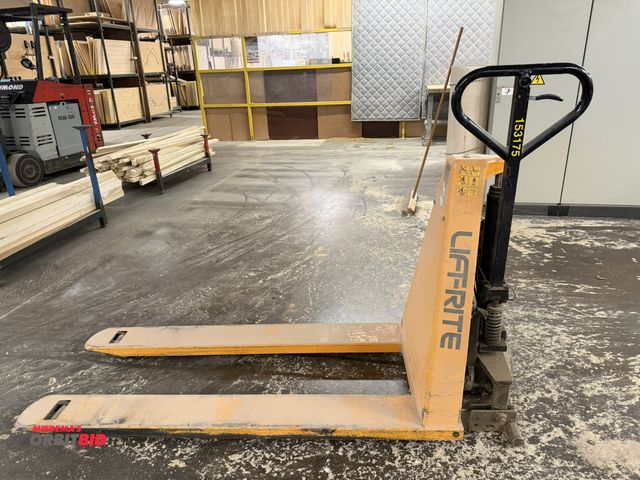 Lot 1-16910 - (1) Lift-Rite, model Ergo-Lift RG30E, 3000 lb. capacity, 12V, internal chargers, 60" x 7" wide forks...