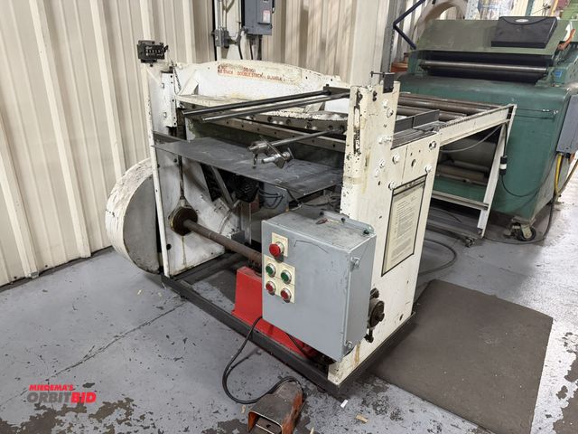 Lot 1-18512 - Spartanics LTD  WL-II, 36" electric shear, foot pedal control, photo eye, with approx. 48" roller ta...