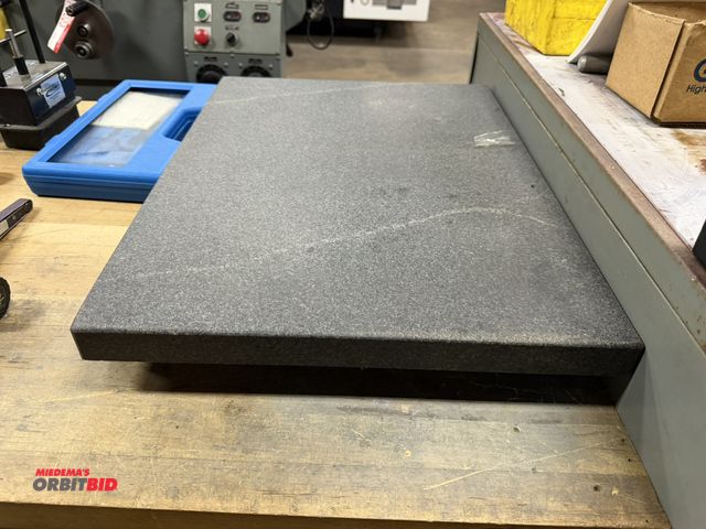 Lot 1-12496 - (1) 23.5" x 3" x 17 3/4" granite surface plate.