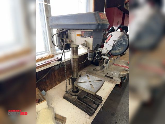 Lot 1-12134 - (1) Ryobi 10" drill press with 4" vise, model DP101, 120V, bench top type.