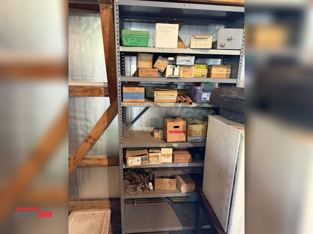 Lot 1-12340 - (1) 36" adjustable metal shelf with contents, includes Bell &amp; Gossett circulation pump, plug in ...