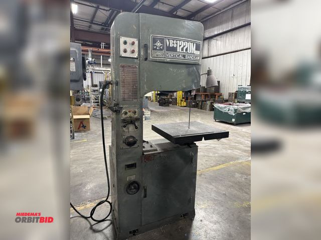 Lot 1-2555 - (1) Jet, model VBS1220M, vertical band saw, 24" x 22" table, 1/2" wide blade, 20" bandsaw, includes ...