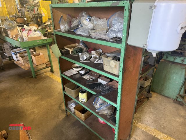 Lot 1-18722 - (1) 36" width x 60" height x 12" depth, bolt-together steel rack, with contents including various pr...