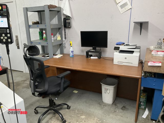 Lot 1-11997 - 72” width x 29.5” height x 36” depth wood composite/laminate desk with 2-drawers (1 is a file drawer...