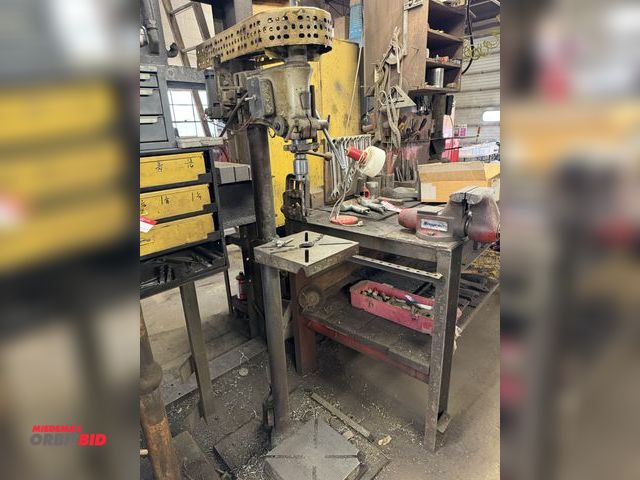 Lot 1-18574 - (1) Duro Metal Products Company drill press, S/N R81780H, 120V, 10" x 10" plate, 120V, in working co...