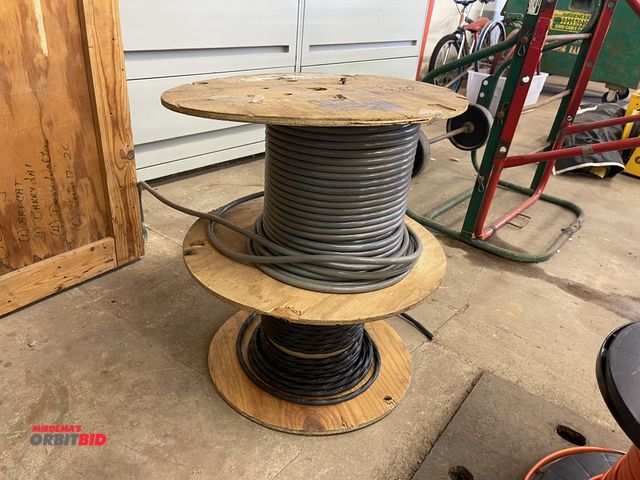 Lot 1-6144 - Lot with 2 spools of wire, includes (1) partial spool of 6 pair, 22 gauge wire, and (1) partial spoo...