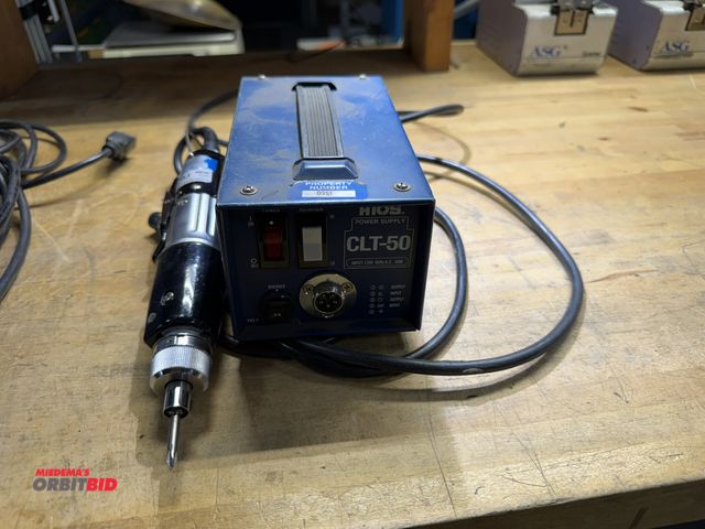 Lot 1-18858 - (1) ASG H10S electric screwdriver, CLT-50 power supply, 120V, in working condition.