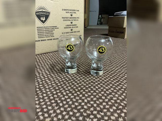 Lot 1-18379 - 18 Liquor 43 logo drink glasses