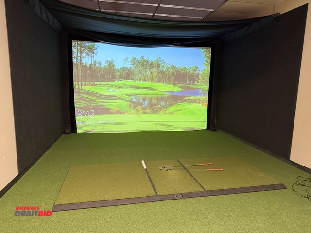 Lot 1-11298 - (1) Optishot Golf Simulator with tuf gaming  computer system with MSI twin FROZR7 video card, Sceptr...