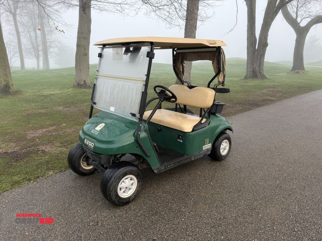 Lot 1-19342 - (1) 2015 E-Z-Go golf cart with a Kawasaki gas engine, includes canopy, ball cover, club cover, fold-...