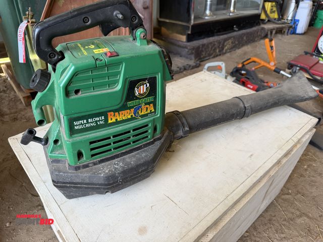 Lot 1-8490 - (1) Barracuda Weed Eater Super Blower mulching vac, hand held blower, engine pulls through and has c...