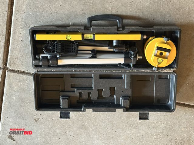Lot 1-17832 - (1) portable survey kit with 16" sight level, adjustable height tripod and case, and (1) full size a...