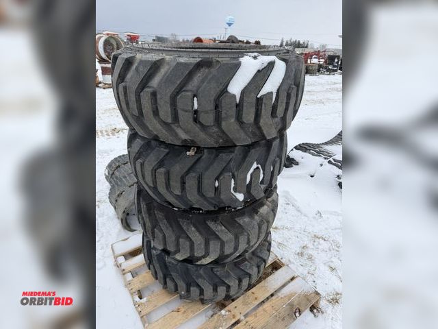 Lot 1-11689 - Lot of (4) Galaxy 14-17.5 tires on 8-bolt rims, rims appear to be new.