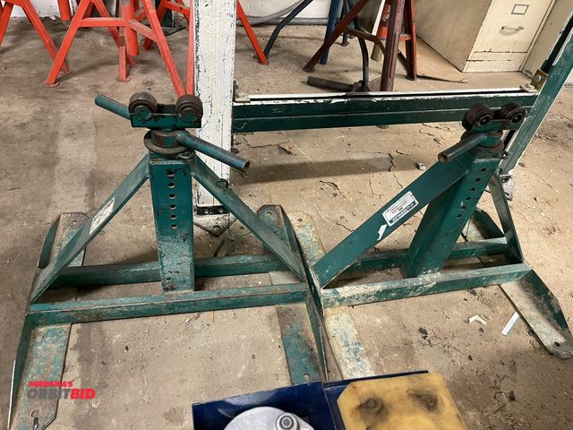 Lot 1-6240 - (2) Greenlee, model 683, screw type reel stands.