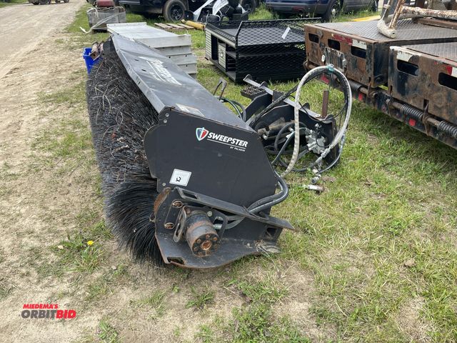 Lot 1-19713 - (1) Paladin Sweepster 84", hydraulic skid steer broom, S/N 1837018.