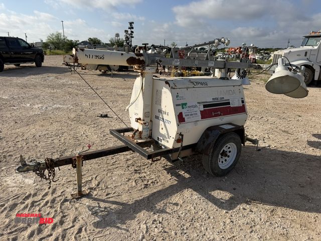 Lot 1-9546 - (1) Terex/Amida light tower with 3-cylinder diesel engine, 4-light extendable tower with hand crank,...